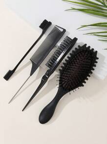 Basic Living 4 món, Bộ 3 lược tạo kiểu tóc, Lược chải tóc đuôi chuột, Lược chải tóc cho tiệm, Lược chải tóc đuôi chuột, Lược điều khiển hai cạnh, Lược chải tóc đuôi chuột để rẽ ngôi - Nhiều màu - Xem 11