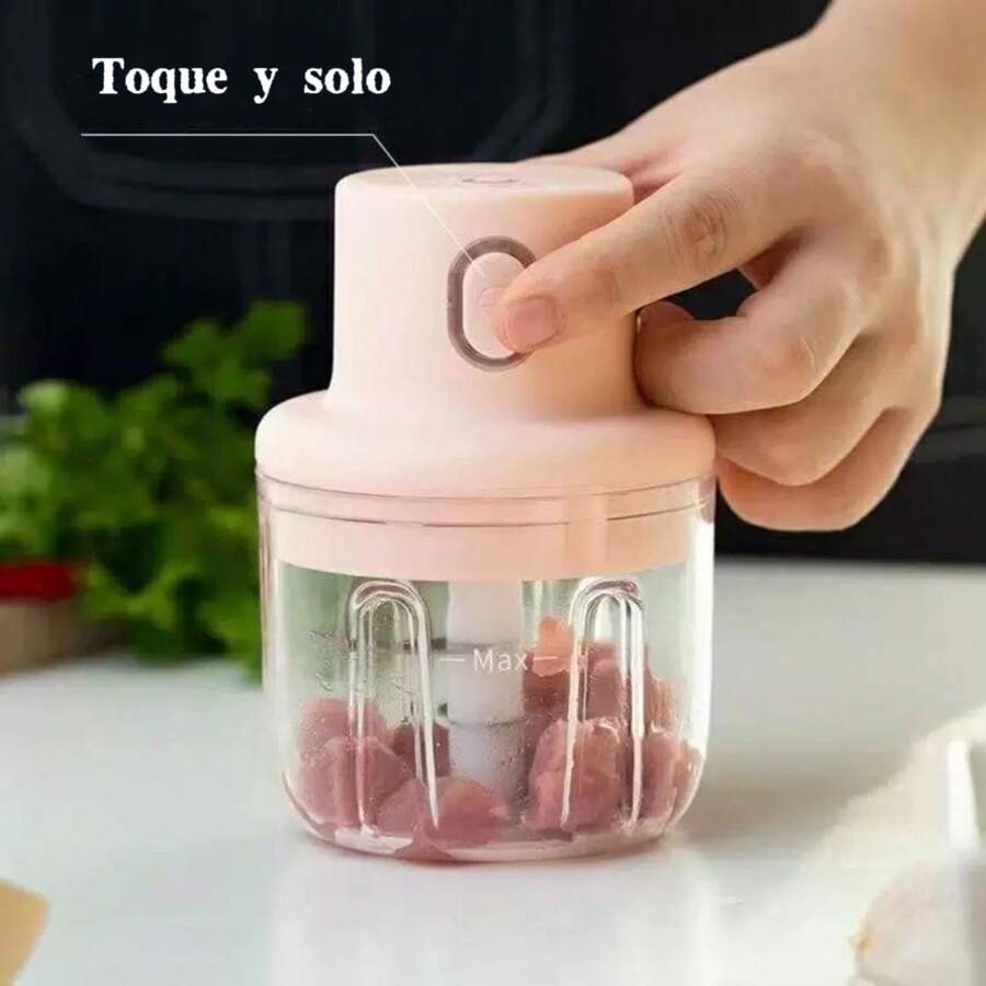 Mini picadora triturador eléctrica de ajo, mini picadora portátil, procesador eléctrico de alimentos,250ml de gran capacidad con carga usb,jengibre , frutas con vegetales,Set eléctrico mini Picadora de ajo & Máquina de picar carne con USB carne Molinillo , robusto & durable jengibre & vegetal alimento aplastar máquina Herramientas de cocina
