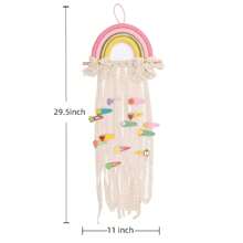 1 Conjunto de Presilhas de Cabelo com Laço para Meninas, Caixa de Armazenamento de Presilhas de Cabelo com Laço Colorido, Organizador de Acessórios de Cabelo, Decoração de Parede Pendurada para o Quarto de Meninas, Quarto, Sala de Estar (Rosa), Decorações e Presentes de Chá de Bebê para a Família