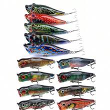 Topwater Pencil Popper Lures Swimbaits Floating Hard Lures For Bass Trout Walleye Redfish Floating Pencil Popper Lures (Fishing Bait Eyes Are Random) - Multicolor - View 2