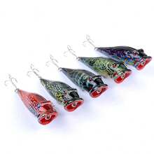 Topwater Pencil Popper Lures Swimbaits Floating Hard Lures For Bass Trout Walleye Redfish Floating Pencil Popper Lures (Fishing Bait Eyes Are Random) - Multicolor - View 8