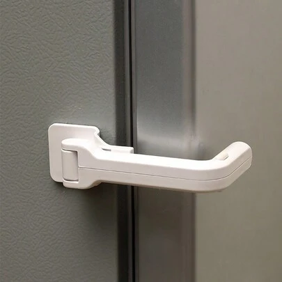 Khóa cửa tủ lạnh cho trẻ em, khóa cửa ngăn đông tủ lạnh, lắp đặt dễ dàng không cần dụng cụ hay ốc vít, phù hợp với tủ lạnh một cửa.