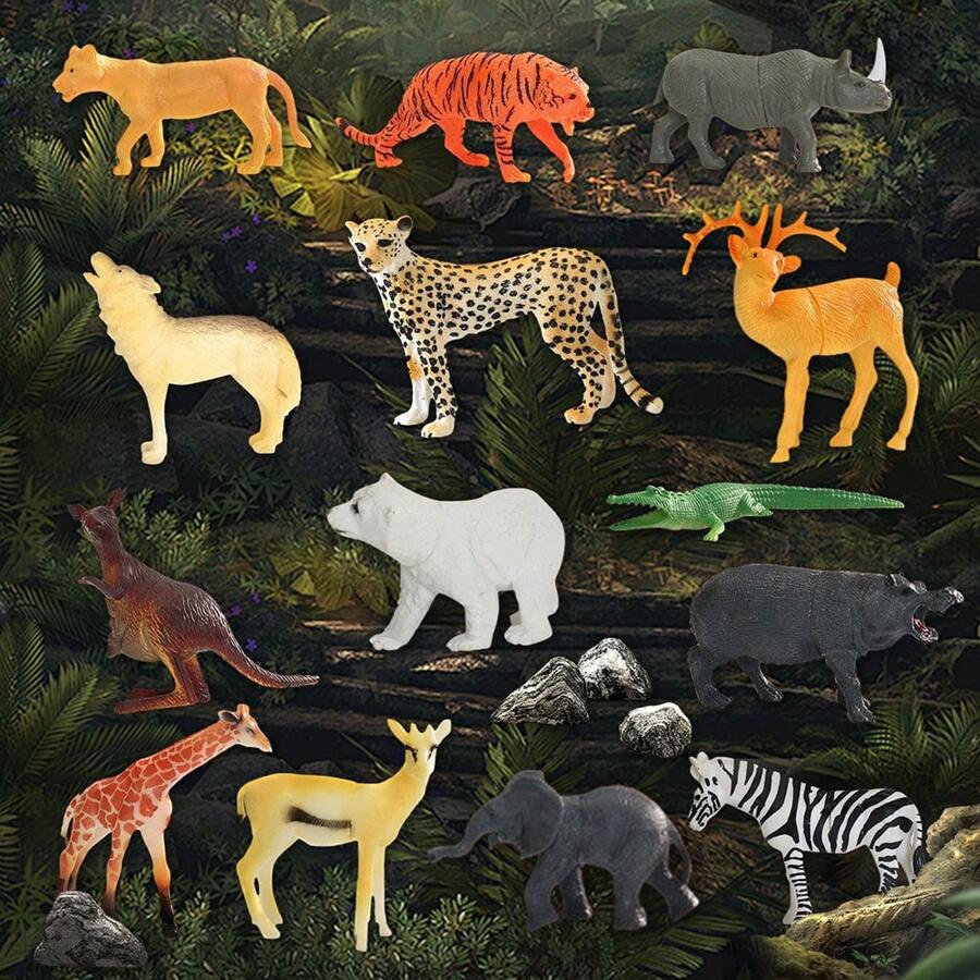 Wild Animal Model Toy, Realistic Solid Plastic Animal Figurine