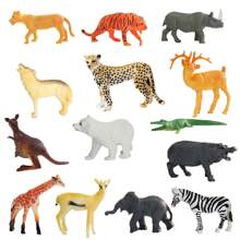 Wild Animal Model Toy, Realistic Solid Plastic Animal Figurine - Multicolor - View 4