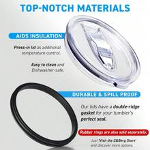 40盎司 30盎司 20盎司 12盎司 10盎司 不锈钢玻璃真空杯替换盖 盖子 水瓶盖 适用于杯子 - 無色 - 查看 6