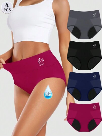 MIOTAN Culottes physiologiques triangulaires anti-fuites pour femmes, lot de 4