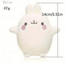 Molang 2 Styles Genuine  Cartoon Role Piu Piu White Rabbit Filled Plush Pendant Keychain Stuffed Plush Doll For Bags, Key Decorations - Multicolor - View 3