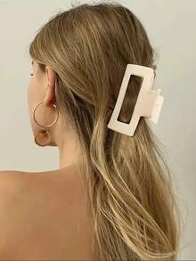 4pcs Extra Large Claw Clips, For Thick And Long Hair, Matte Rectangular Hair Clips With Strong Hold And Anti-Slip Design, Suitable For Women And Girls, Neutral Colors - Multicolor - View 4
