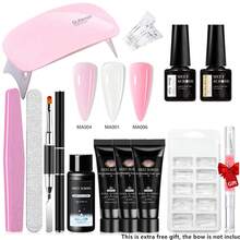 Bộ dụng cụ làm móng bằng gel Poly 13 chiếc, Polygel màu hồng khỏa thân, Bộ dụng cụ làm móng mở rộng bằng gel nhanh với đế gel và lớp phủ trên cùng, Giải pháp trượt, Mẫu móng tay, Dụng cụ cọ móng tay Bộ mở rộng móng tay acrylic Bộ dụng cụ làm móng tay, Hoàn hảo cho người mới bắt đầu Nghệ thuật làm móng DIY Home Salon Quà tặng cho phụ nữ - Nhiều màu - Xem 2