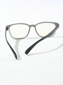 1pc Unisex Square TR Glasses For Computer/TV/Mobile Phone Eye Protection, Bonus Cleaning Cloth - Light Grey - View 4
