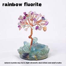 1PC Natural Stones 7 Chakra Healing Crystals Stones Tree Home Office Desk Living Room Feng Shui Decoration For Luck Home Decorat - Crystal Tree With Epoxy Base - View 13