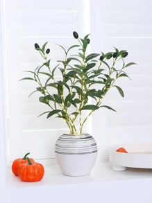 1入組橄欖樹枝LED燈，現代家居裝飾燈，適用於節日，婚禮，生日，派對環境，非常適合櫥櫃，餐桌，咖啡店裝飾 - 暖光 - 查看 9