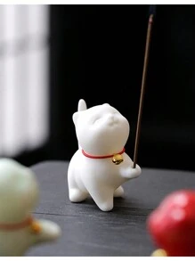 Jolie figurine de chaton en céramique, brûleur d'aromathérapie, brûleur d'encens créatif, accessoire d'intérieur pour la maison, support à encens