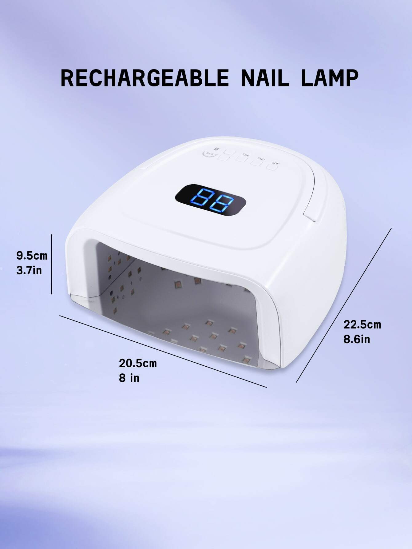 1pc High Power Portable Cordless Rechargeable UV LED Nail Lamp With