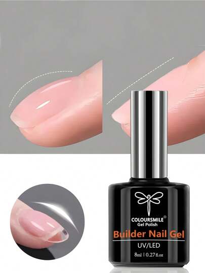 COLOURSMILE Clear Building Nail Gel Nail Polish For Strengthener Gel Extension Gel Base Coat In A Bottle Soak Off Uv Led Gel Nail Extension