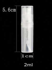 50pcs 2ml 3ml 5ml Plastic Refillable Perfume Bottles With Atomizer, Sample Trial Sizes