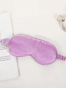 1pc Unisex Double-Sided Satin Eye Mask, Simple & Lightweight, Sleep Mask For Daytime Rest, Blackout, Comfortable & Non-Compressive