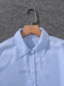 Left Mama Tween Girl 2pcs/Set Autumn New Arrivals Turn-Down Collar Long Sleeve Shirt And Pants