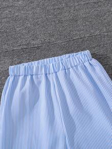 Left Mama Tween Girl 2pcs/Set Autumn New Arrivals Turn-Down Collar Long Sleeve Shirt And Pants