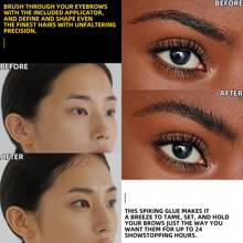 DEROL Cera de cejas en forma de pico salvaje Willful, natural y resistente al agua, de secado rápido y de larga duración para dar forma a las cejas tridimensionales y naturales