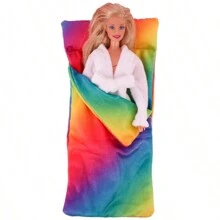 1pc Doll Sleeping Bag, Fits 27-30cm Dolls, Soft And Comfortable, Doll Accessory, Holiday Gift (Doll Not Included)
