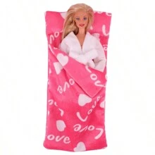 1pc Doll Sleeping Bag, Fits 27-30cm Dolls, Soft And Comfortable, Doll Accessory, Holiday Gift (Doll Not Included)