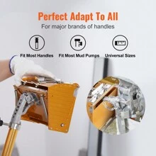 Drywall Flat Box, 10-Inch Wide Quick Clean, Aluminum Finishing Mud Box For Plasterboard, Wallboard, Sheetrock, Bonus Mudguard, Extra 2 Stainless Steel Blades (10/12-Inch)