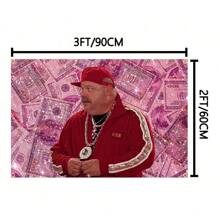 Stendardo/Arazzetto con immagine divertente e scritta "Be Respectful To Daddy", per decorazione da parete, camera da letto, bar, arte musicale moderna, coperta vintage, decorazione esterna, regalo, accessorio camera da letto, Natale