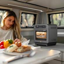 CIARRA 8-In-1 Countertop Convection Steam Oven With Steam, Rapid Steam, Air Fry, Vapor Bake, Steam Clean, Bake, Dried, Ferment, 50 Preset Menu, Precise Temperature Control, 1100 Watts, 12L - 深灰色 - 查看 8