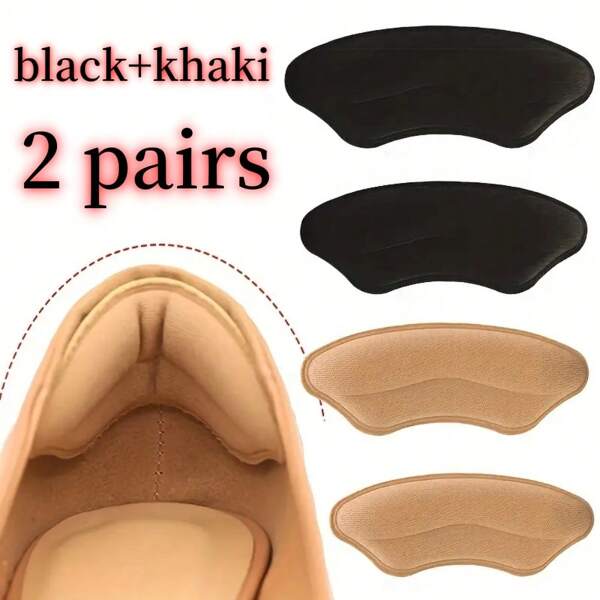 2 Pairs Heel Pads For Too Big Shoes, Self-Adhesive Heel Protectors, Heel Inserts Improved Shoe Fit And Comfort, Prevent Heel Slip And Blister
