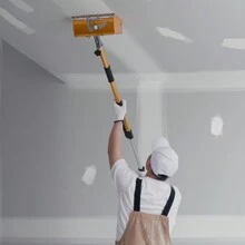 Drywall Flat Box Handle, 40"-64", Anodized Aluminum Flat Finishing Extension Handle, 5-Section Length Adjustable, Non-Slip Grip And 360° Painting For Plasterboard, Wallboard, Sheetrock