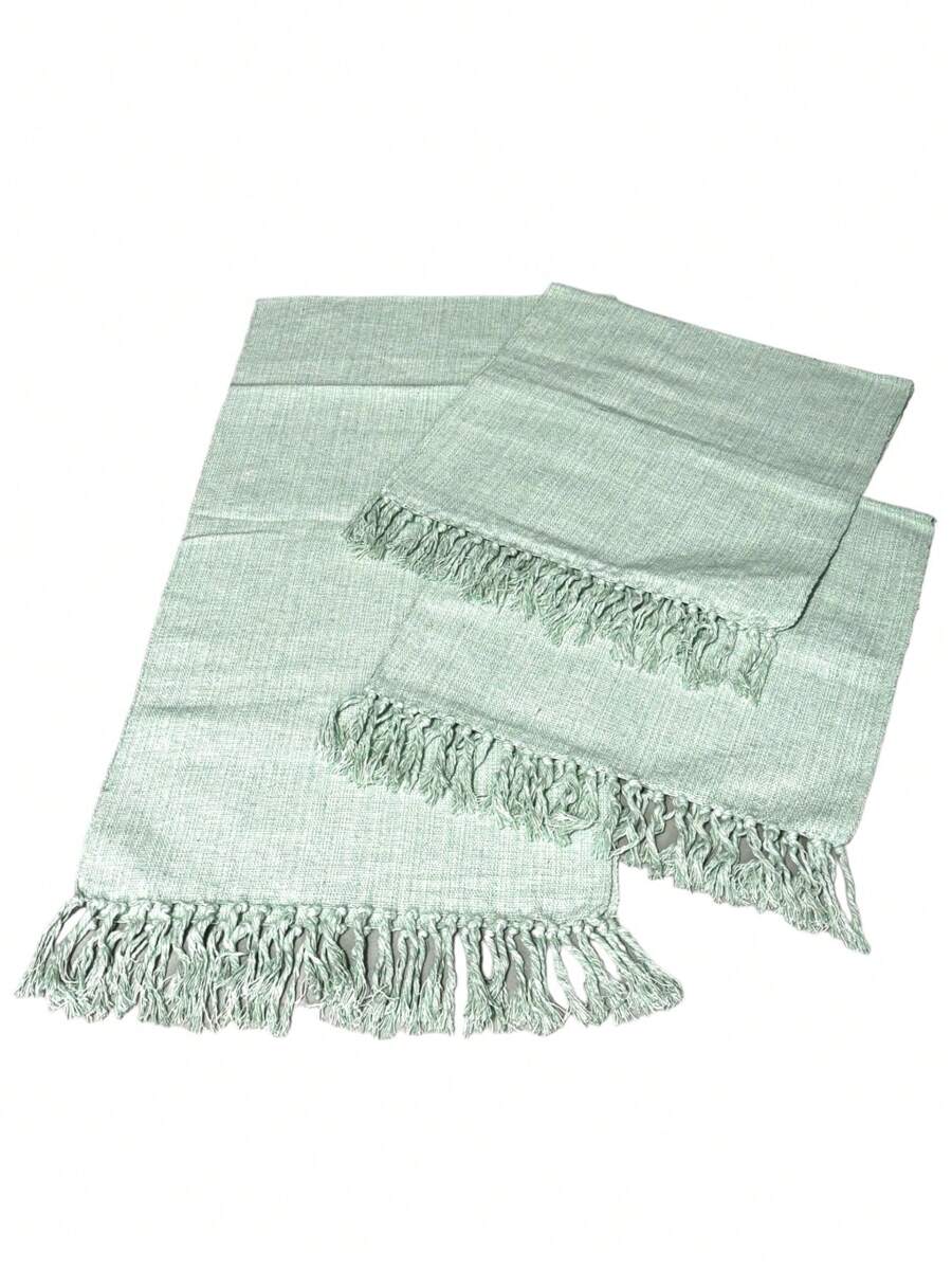 Runner Rug Set 3 Pieces Loom 100% Cotton Promotion - Pastel Green - View 1
