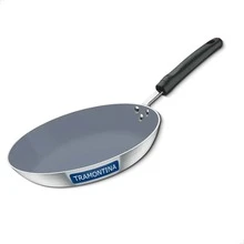 Professional Aluminum Frying Pan With Internal Ceramic Coating And External Finish 32 Cm 3.1 L - Bạc - Xem 2