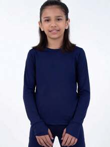 Nick Toia Tween Girls Blouses - Azul Marino - Ver 2
