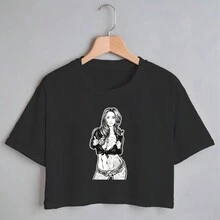 Women T-Shirts - 黑色 - 查看 1