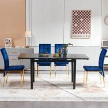 Black Ceramic Modern Rectangular Expandable Dining Room Table For Space-Saving Kitchen Small Space -Table - màu đen - Xem 4