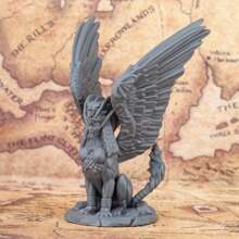 Ancient Guardian, Sandwhisper, Sphinx Miniature For Tabletop RPG Games Gaming Medium - Grey - View 7