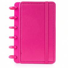 Caderno Inteligente De Disco Pequeno Folha Pautada Fofa A6 Refil Anotações Planejamento Colors - Rosa Escuro - Visão 1