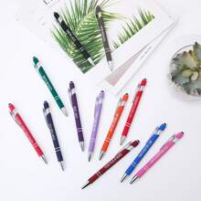 12 Pieces Funny Snarky Negative Quotes Ballpoint Pens, Touch Screen Stylus Tips Pen With Black Ink Tips, Fine Point Smooth Writing Pens For Office (12 Colors) Back To School - Sets - View 3