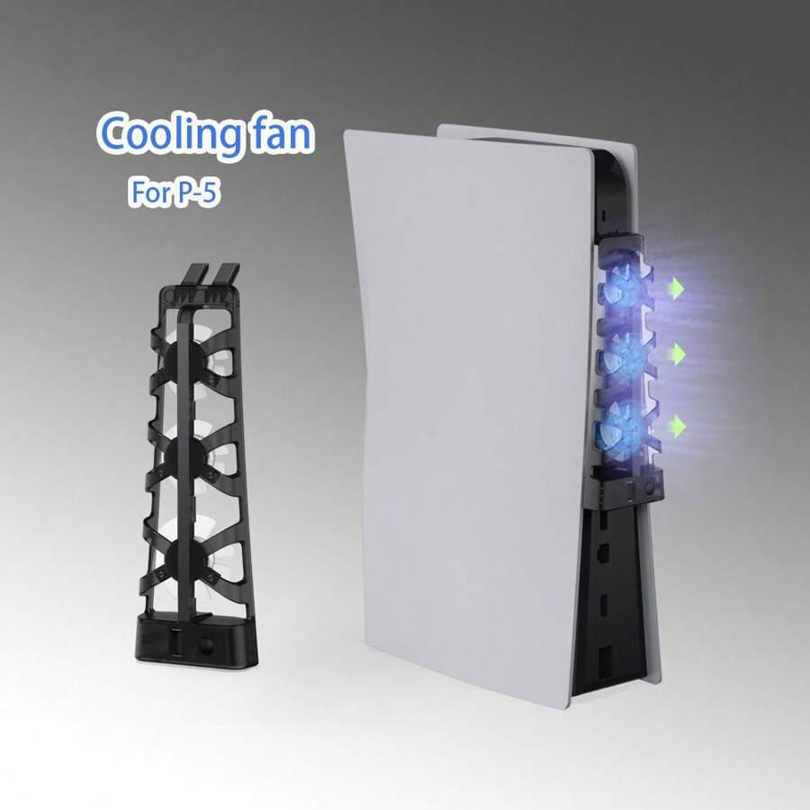 DOBE TP5-1523 Black Cooling Fan With Rear Blue Light Compatible With Console - Black - View 1