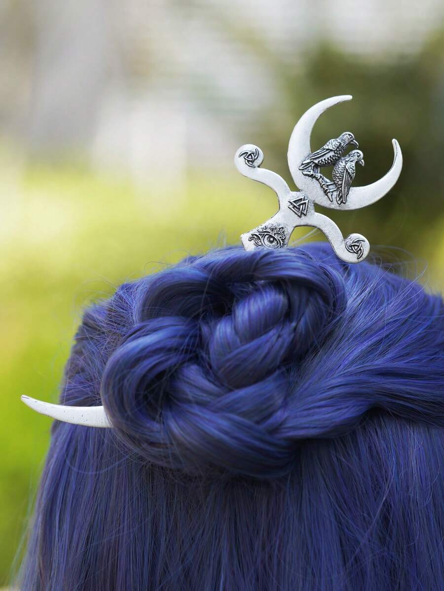 XJYHDY 1pc Vintage Goddess Dagger Hair Clip,  Hair Stick, Moon Hair Pin, Jewelry Gift - Silver - View 1