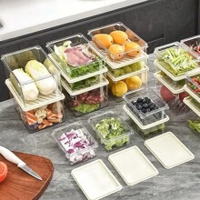 Fridge Organizer, Stackable Refrigerator Organizer Bins With Lids, Fridge Organizers  Clear Storage Bins And Storage Containers For Fruit, Vegetable, Egg Holder - Multicolor - View 8