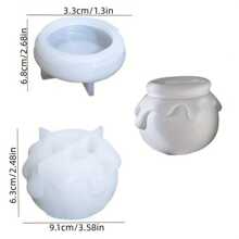 Resin Jewelry Candle Mold Set, Silicone Candle Holder Mold With Lid, DIY Jewelry Container Mold