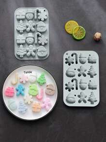 1pc, Christmas Chocolate Mold, 3D Silicone Mold, 14 Cavity Cake Mold, Pudding Mold, Baking Tools, Kitchen Gadgets, Kitchen Accessories Christmas Decor Christmas Party Favors Christmas Party Supplies Christmas Party Merry Christmas Christmas Eve Christmas Christmas Decorations Christmas Pajamas Christmas Gifts Christmas Decor