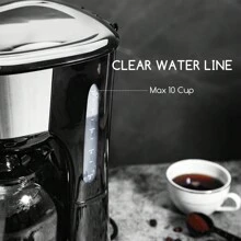 Aigostar Filter Coffee Machine Drip Coffee Maker 1.25L, 40Mins Keep Warm, Anti-Drip Function,Reusable Filter, Pour Over Technology, 1000W - Chocolate - UK Plug(220-240V) - View 4
