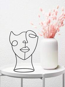 1 pièce Décoration d'art de forme abstraite de figure, objet décoratif minimaliste en fer pour la décoration de la maison, meilleur cadeau