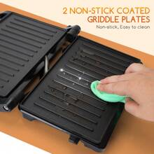 Aigostar Sandwich Toaster Panini Press, Deep Fill Toastie Maker, Electric Health Grill With Non-Stick Plates, 180° Flat Open, Stainless Steel, Easy To Clean, 800W - York - UK Plug(220-240V) - View 5