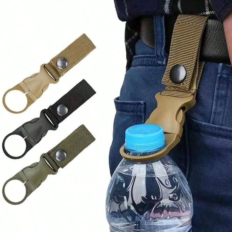 1/4件水瓶挂扣 饮料杯挂带夹 多功能挂扣 适用于户外运动露营徒步