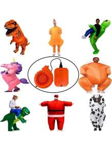 Mini Ventilador Soplador Para Disfraz De Dinosaurio Inflable - Multicolor - Ver 3