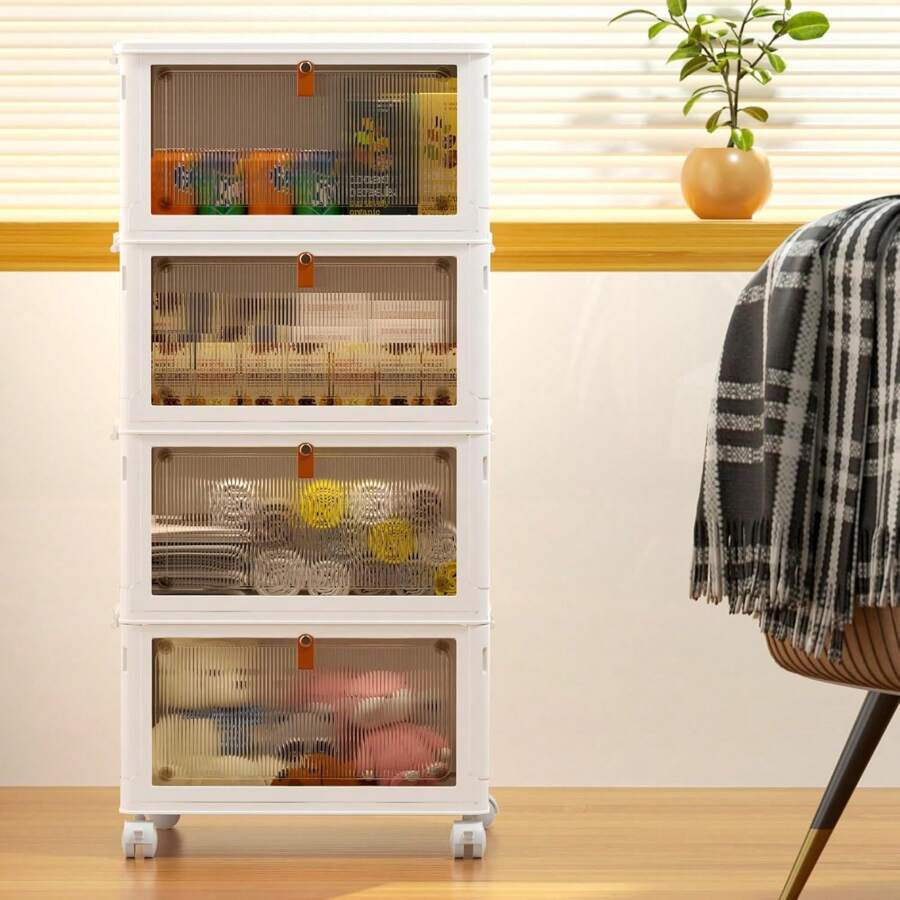 LOT DE 2 Paniers De Rangement En Tissu Et Lin Avec Poignées